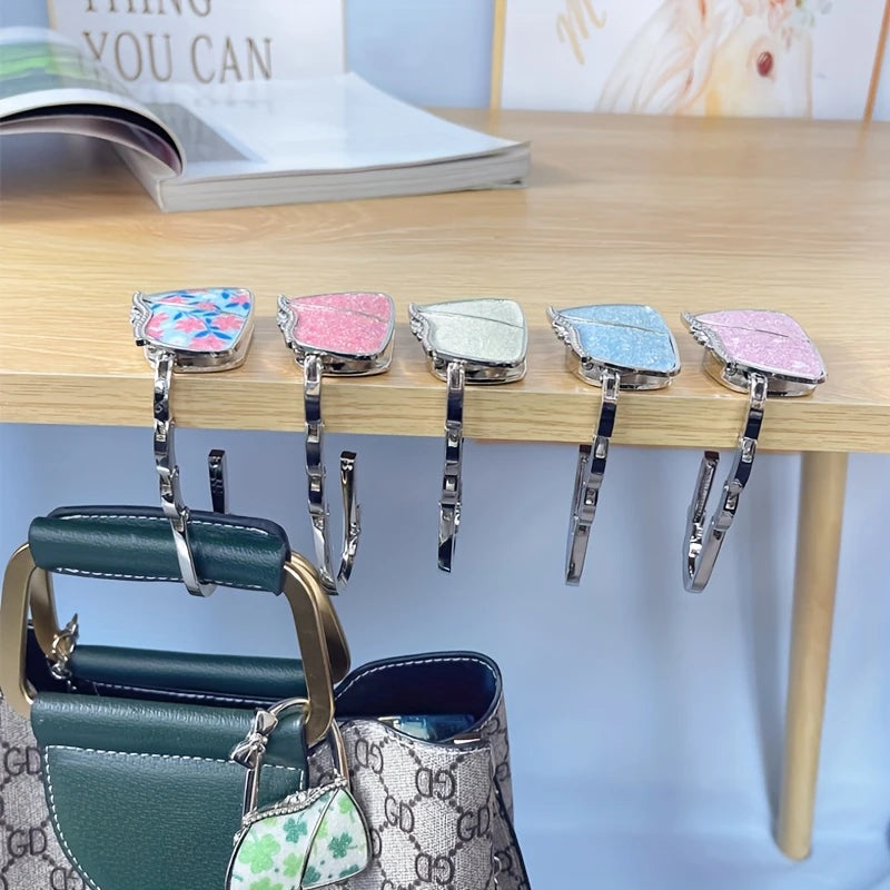 Cuelga Bolsos Plegable para Mesa – "Gema de Hi'ilawe" 👜✨💎