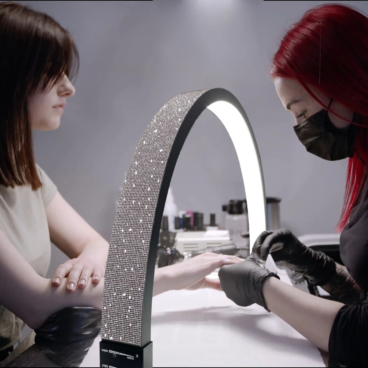 Lámpara LED HALF HI'ILAWE MOON 🌙 media luna/ Profesional – Manicura, Pestañas y Estética