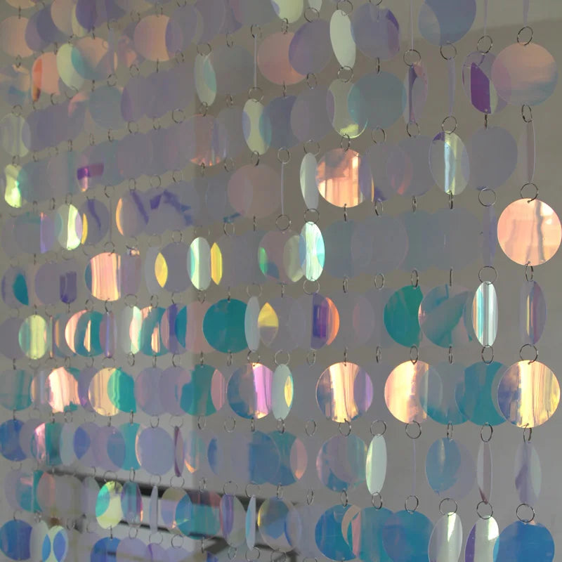 5pcs plastic transparent sequin curtains Christmas festive parties indoor home decoration-supplies wedding background ornaments