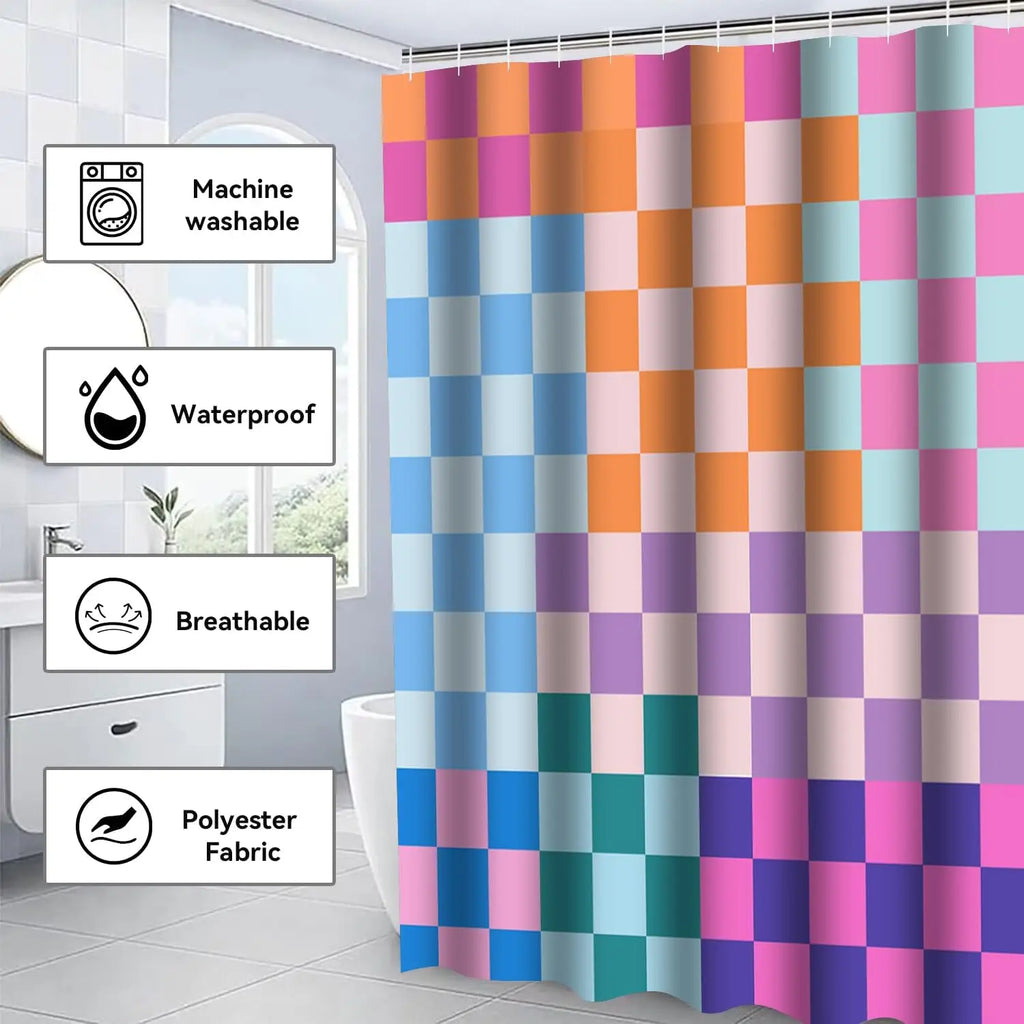 Set de Baño Retro hawaii 4 Piezas – "Atardecer en Hi'ilawe" 💖💛🧡🍋‍🟩🩵