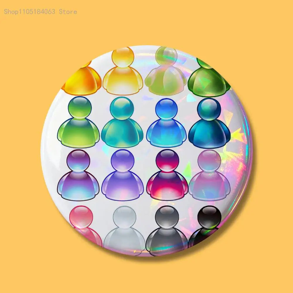 Pins Redondos Frutiger Aero Aqua nostalgia del futuro  – "Ecos de Hi'ilawe" 🐠🏞️🫧✨