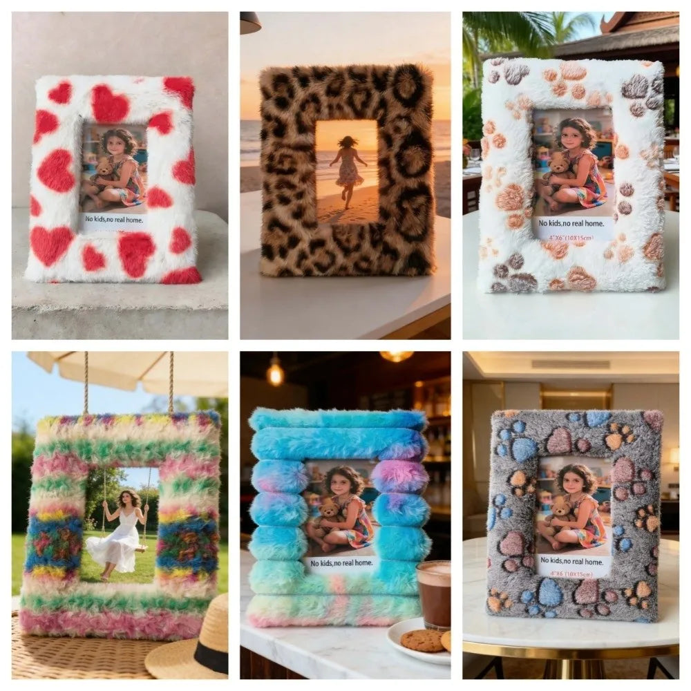 Marco de Fotos de Peluche – "Recuerdos Esponjosos de Hi'ilawe" 🖼️🧸🐆  6/7/8 Inch