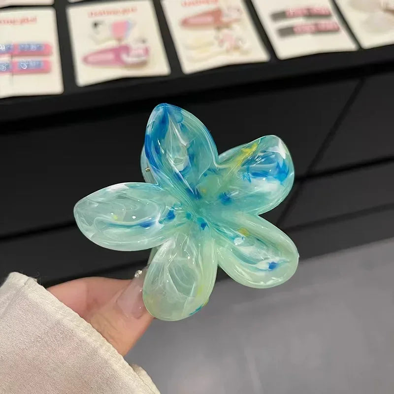 Hawaii Flower Hair Crabs Hair Clips Fashion Casual Summer Flower Hair Claw Clip Shark Hairpin Barrettes