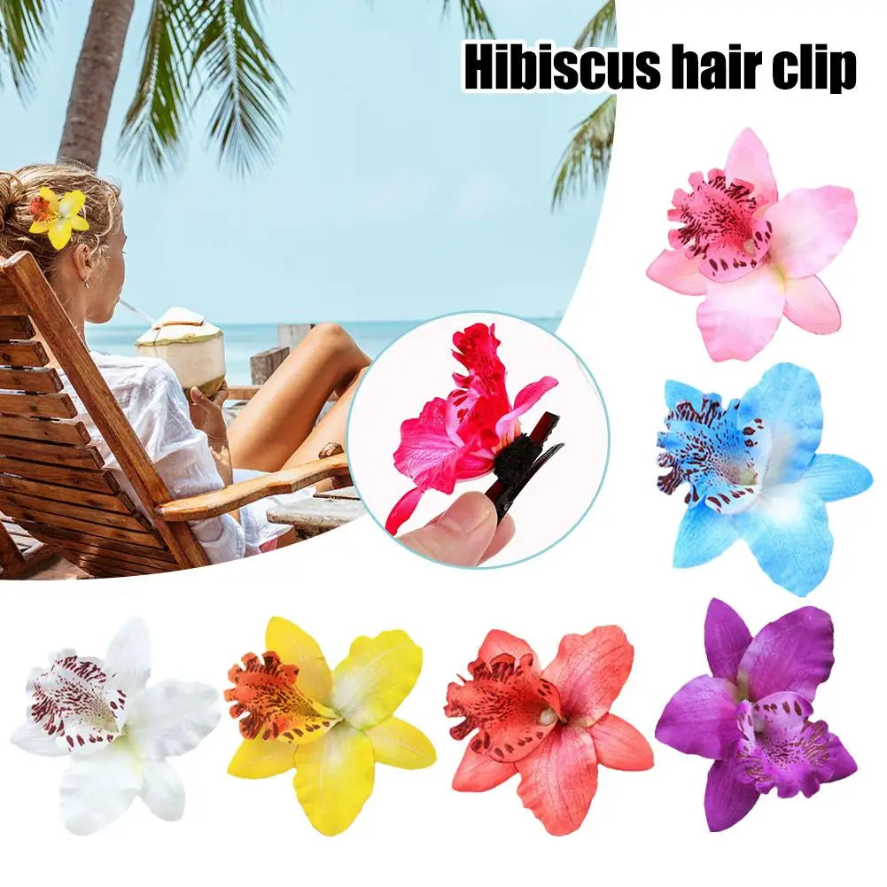 Pinzas Haole Tropical Y2K – Hibisco & Orquídea
(Pack de Flores de Hi'ilawe para el Pelo)🌺