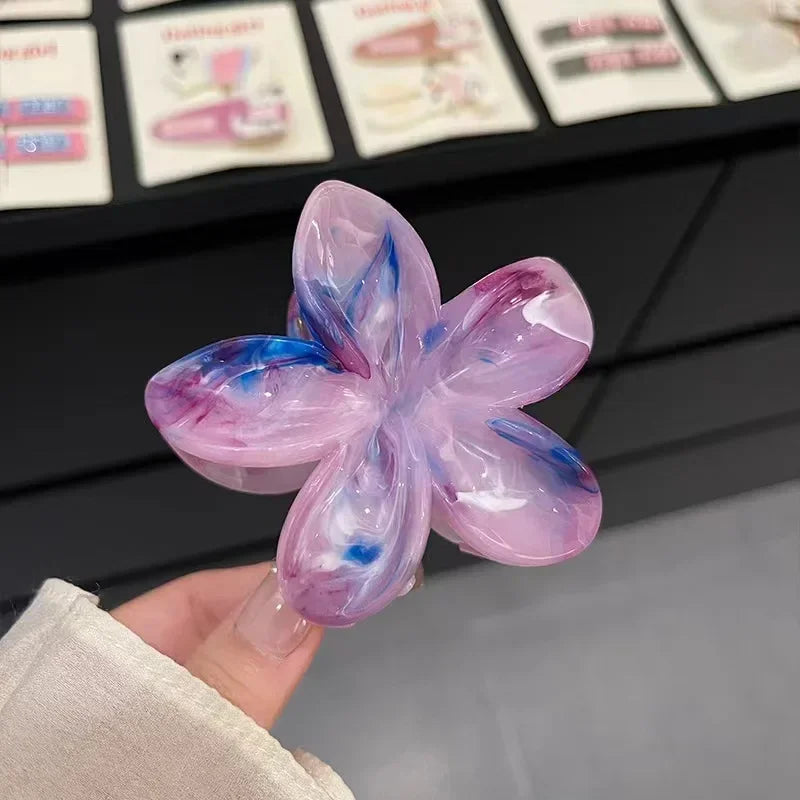 Hawaii Flower Hair Crabs Hair Clips Fashion Casual Summer Flower Hair Claw Clip Shark Hairpin Barrettes