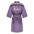 New Bathrobe Bride Satin-Silk Robe Women Bridal Party Sister Team Mother Shower Gift Bridesmaid Wedding Short Robes YE7883