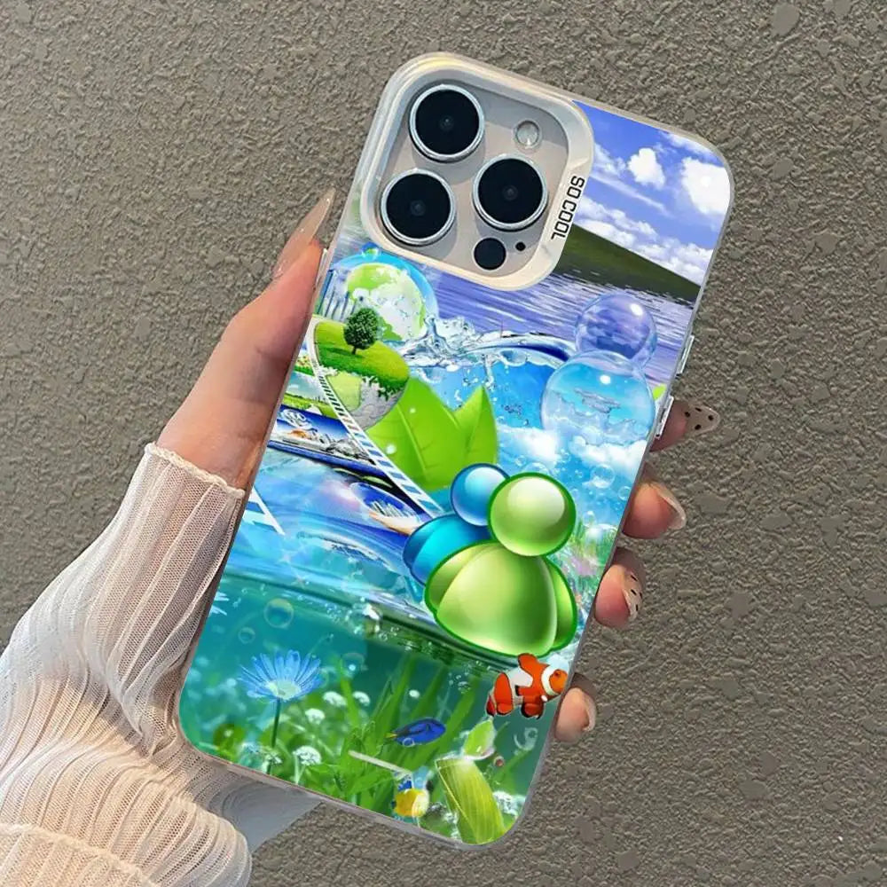 Funda para Móvil Frutiger Aero – "Interfaz Mística de Hi'ilawe" 📱🏞️🐠📟  para iPhone 12 11 13 14 15 16 17 Max Pro Plus X XR XS