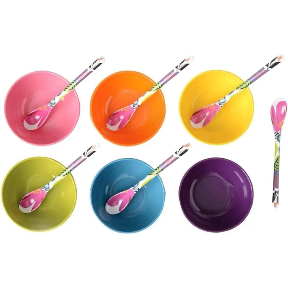6-Piece Melamine Small Bowl Set, 10 oz, Multicolor, Shatterproof, Dishwasher Safe, BPA Free