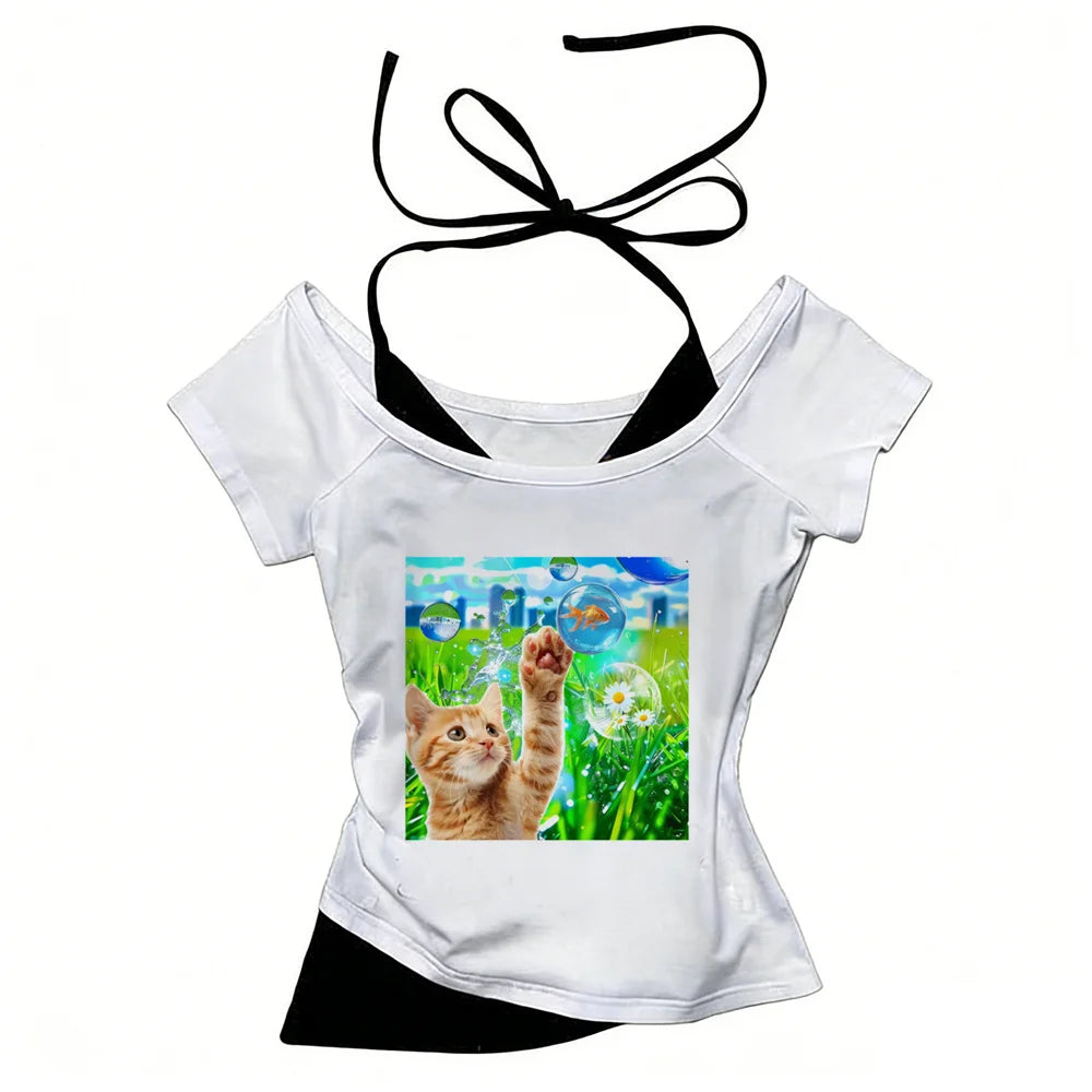 Coastal cyber -Camiseta Frutiger Aero Y2K – " Hi'ilawe cyber" 🎧📀📟🏞️