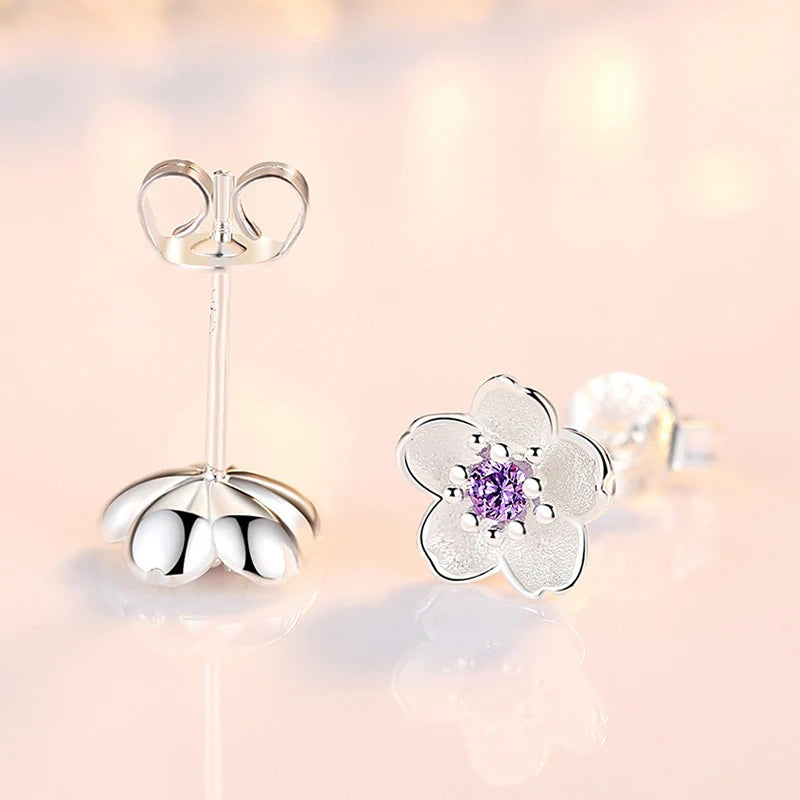 Pendientes de Botón "Flor de Cerezo de Hi'ilawe" 🌸✨