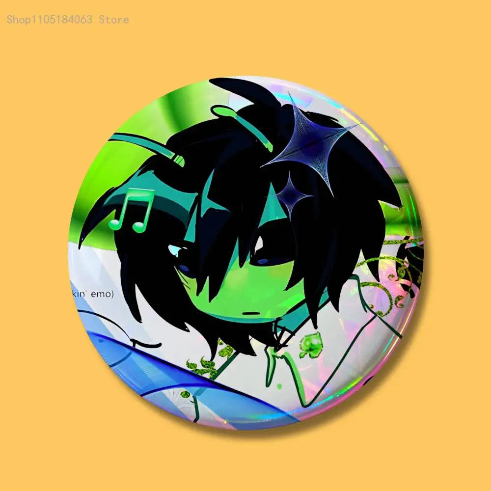 Pins Redondos Frutiger Aero Aqua nostalgia del futuro  – "Ecos de Hi'ilawe" 🐠🏞️🫧✨