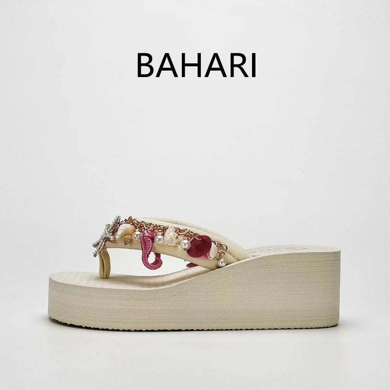 Women's Chanclas Playeras Joya – "Tesoros del Mar de Hi'ilawe" 🩴🦪🐚