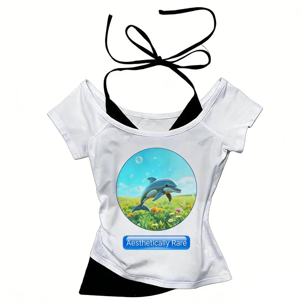 Coastal cyber -Camiseta Frutiger Aero Y2K – " Hi'ilawe cyber" 🎧📀📟🏞️