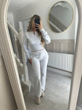 Women's Casual Sports Two-piece Set Autumn And Winter New Fashion Long-sleeved Zipper Cardigan Slim Top With Straight Pants Suit