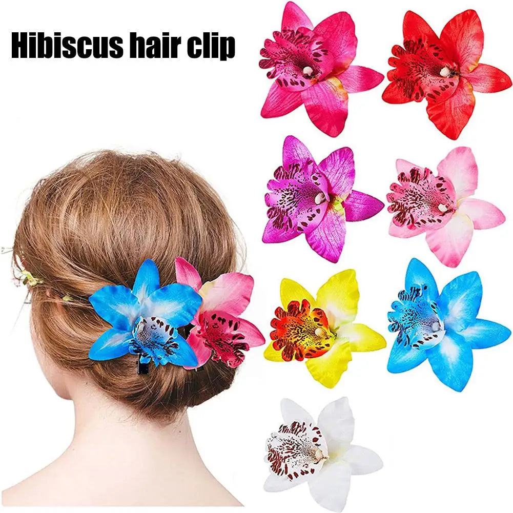 Pinzas Haole Tropical Y2K – Hibisco & Orquídea
(Pack de Flores de Hi'ilawe para el Pelo)🌺