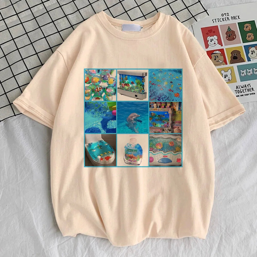 Camiseta Oversize Frutiger Aero Aqua – "nostalgia en Hi'ilawe" 🐠🏞️🫧