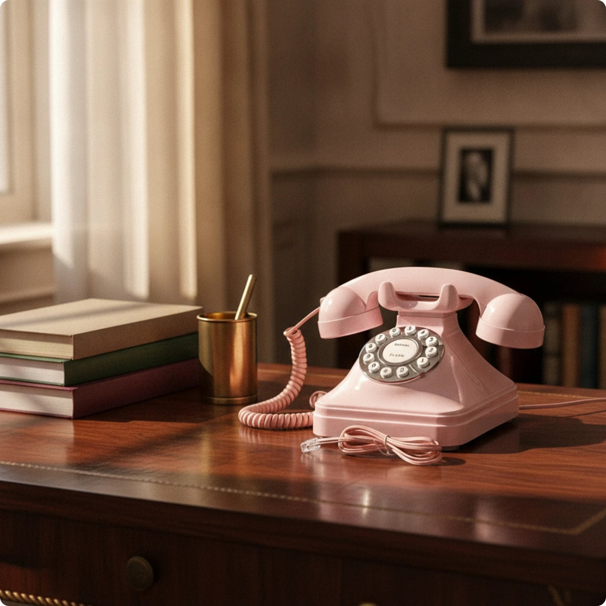 Teléfono fijo retro 2000s fuchsia - "Llamando a hi'ilawe" 📞💖