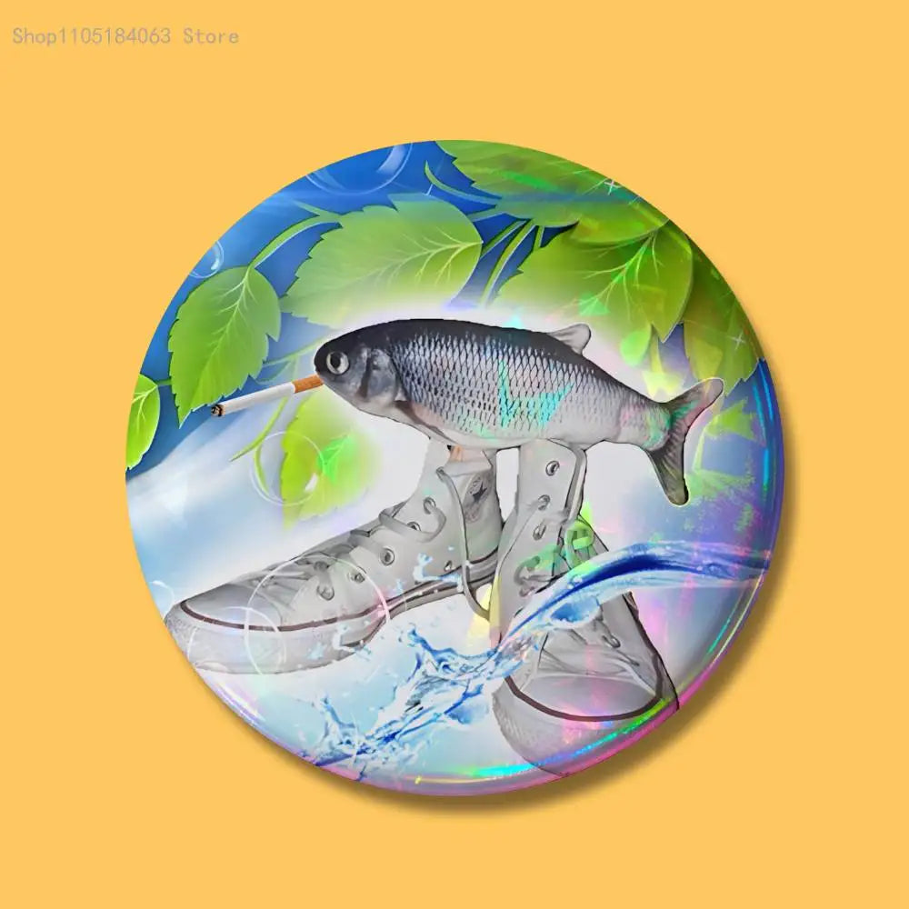 Pins Redondos Frutiger Aero Aqua nostalgia del futuro  – "Ecos de Hi'ilawe" 🐠🏞️🫧✨