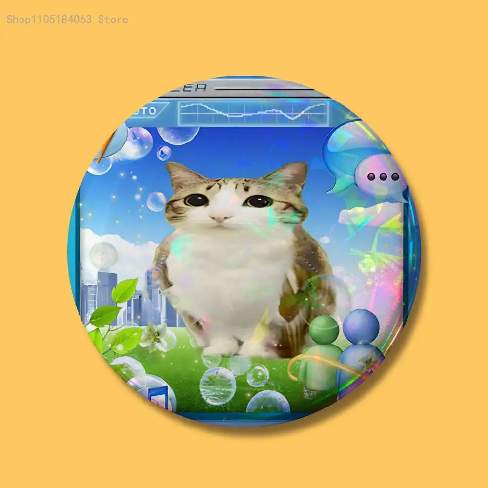 Pins Redondos Frutiger Aero Aqua nostalgia del futuro  – "Ecos de Hi'ilawe" 🐠🏞️🫧✨