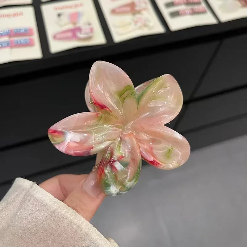 Hawaii Flower Hair Crabs Hair Clips Fashion Casual Summer Flower Hair Claw Clip Shark Hairpin Barrettes