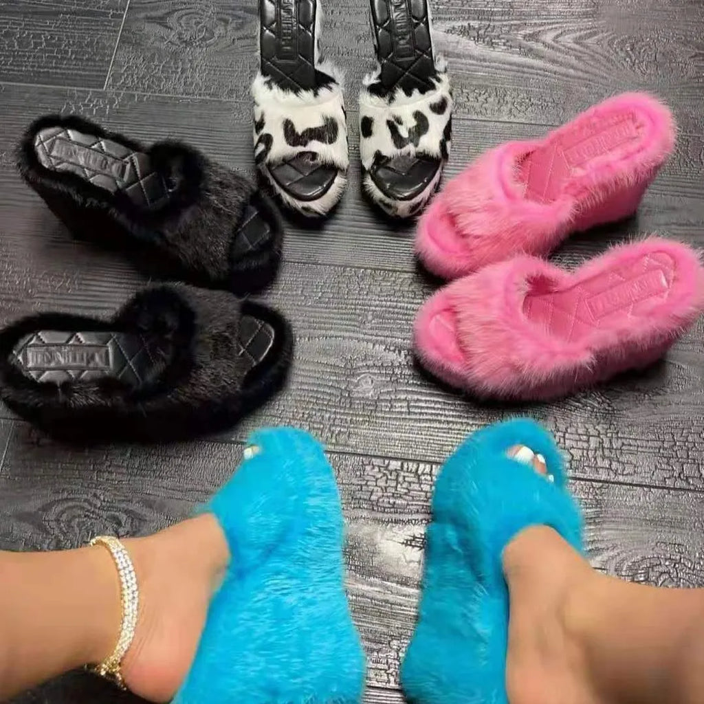 Zuecos "Pelusa Tropical" 🦓💜💚🐆🩷Hi'ilawe - La Fusión Y2K Hawaiana