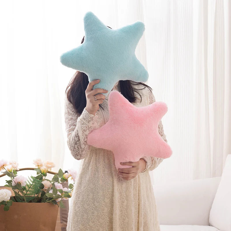 40CM - Cojín Peluche Estrella – "Estrellas de Agua Dulce de Hi'ilawe" ⭐🩵🩷💛