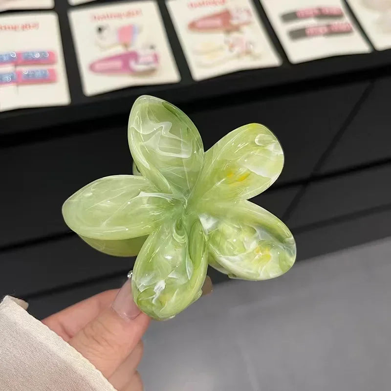 Hawaii Flower Hair Crabs Hair Clips Fashion Casual Summer Flower Hair Claw Clip Shark Hairpin Barrettes