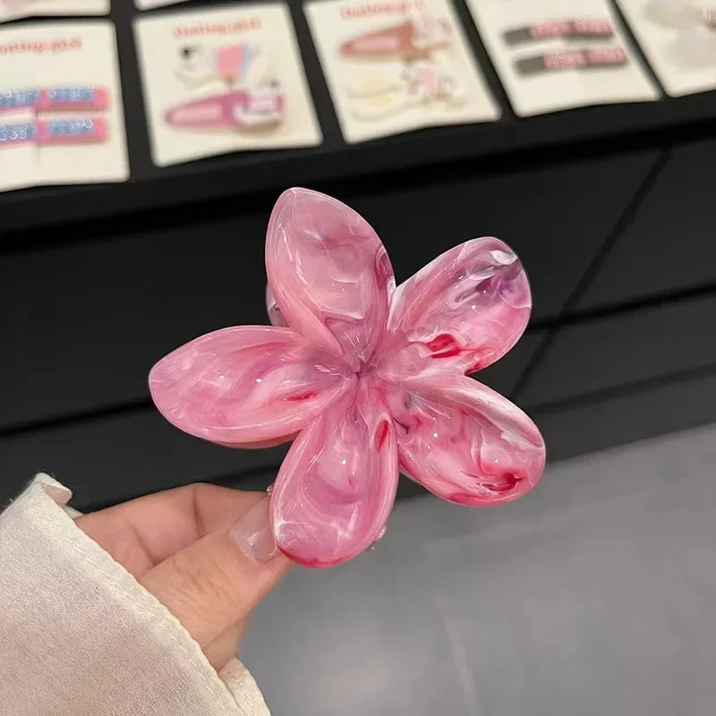 Hawaii Flower Hair Crabs Hair Clips Fashion Casual Summer Flower Hair Claw Clip Shark Hairpin Barrettes