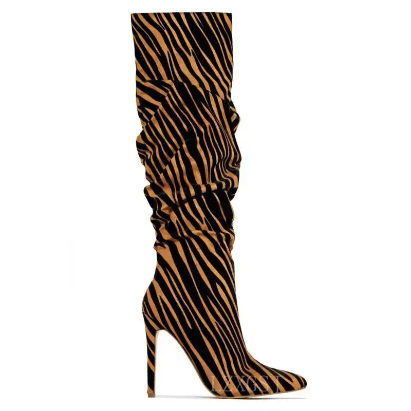 Botas "Mariah"📀altas, stiletto "SAFARI EN HI'ILAWE" 🐆🦓🐅