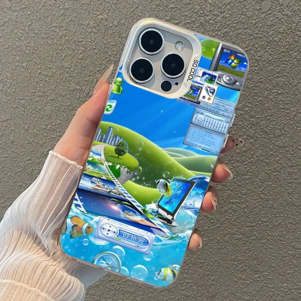 Funda para Móvil Frutiger Aero – "Interfaz Mística de Hi'ilawe" 📱🏞️🐠📟  para iPhone 12 11 13 14 15 16 17 Max Pro Plus X XR XS