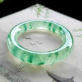 Brazalete de Jade Verde Helado – "Aguas Profundas de Hi'ilawe" 🏞️🩵🍃