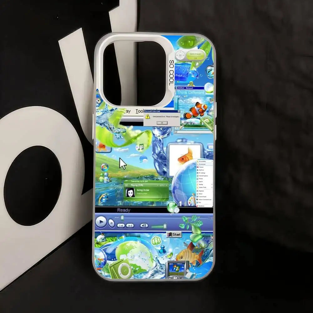 Funda para Móvil Frutiger Aero – "Interfaz Mística de Hi'ilawe" 📱🏞️🐠📟  para iPhone 12 11 13 14 15 16 17 Max Pro Plus X XR XS
