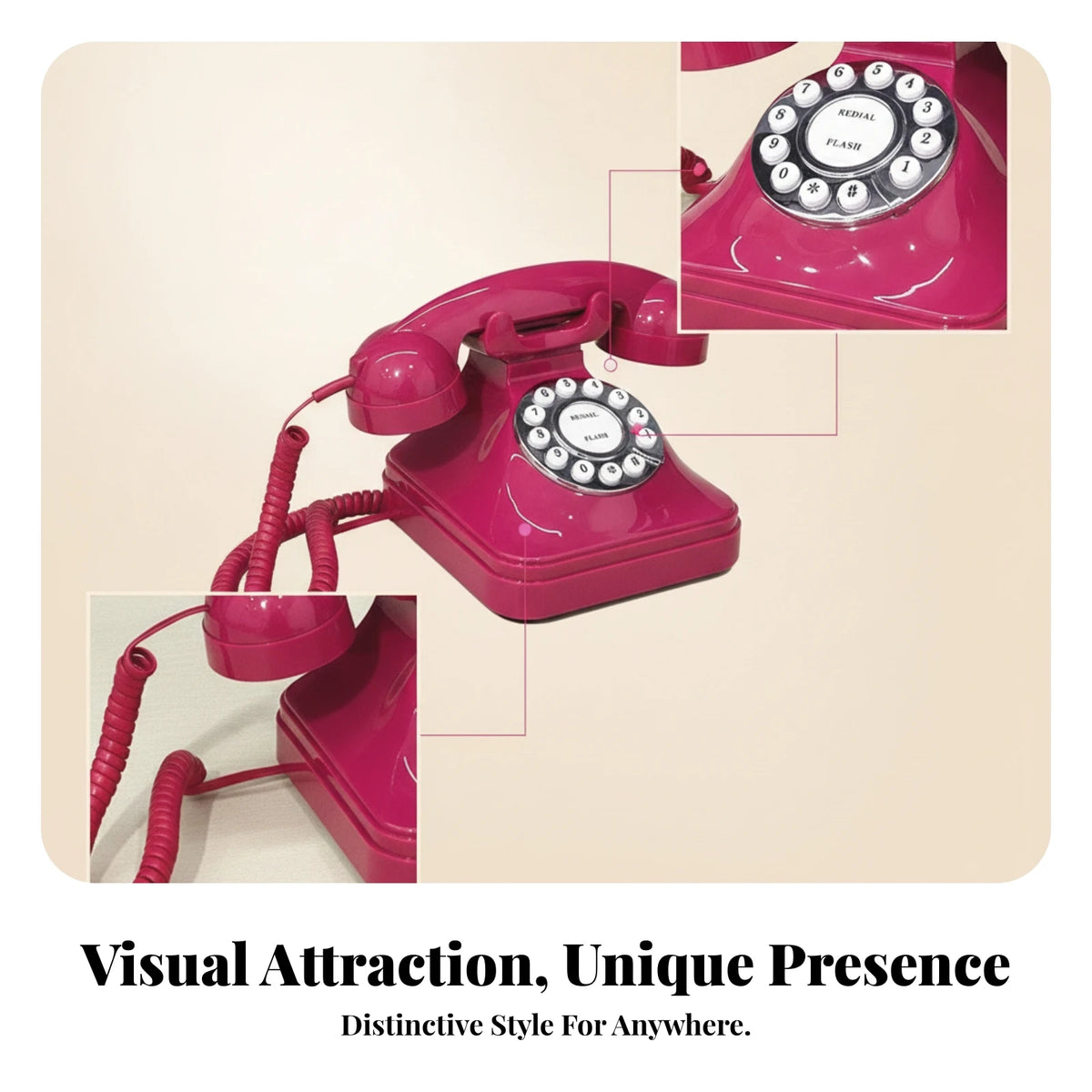 Teléfono fijo retro 2000s fuchsia - "Llamando a hi'ilawe" 📞💖
