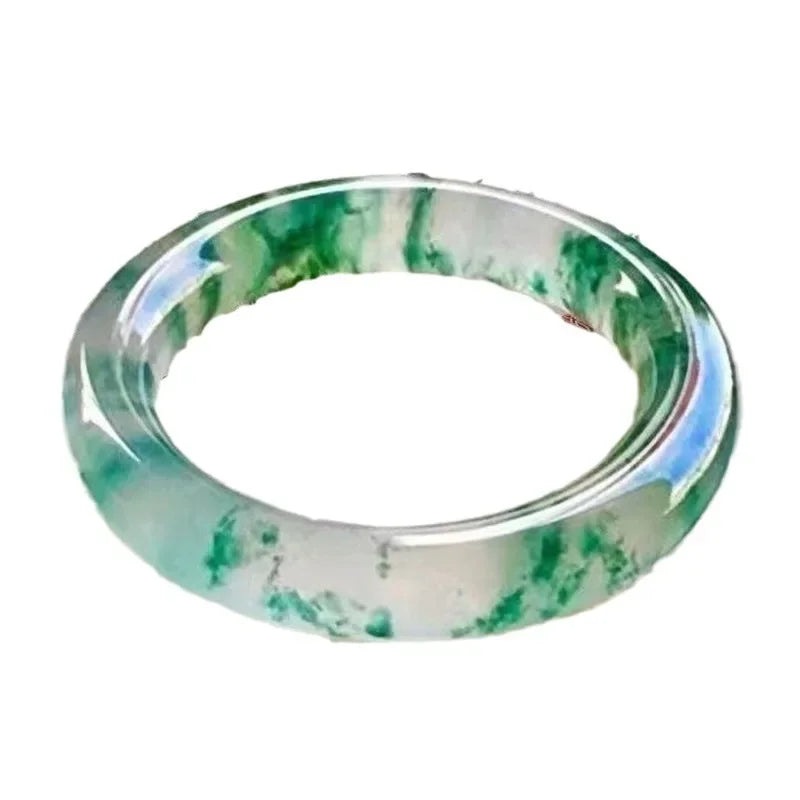 Brazalete de Jade Verde Helado – "Aguas Profundas de Hi'ilawe" 🏞️🩵🍃