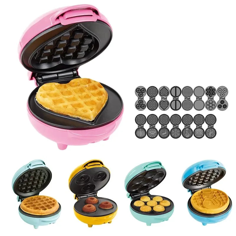 Egg Biting Machine Mini Heart Waffles Pancake Machine Snack Press Grill
