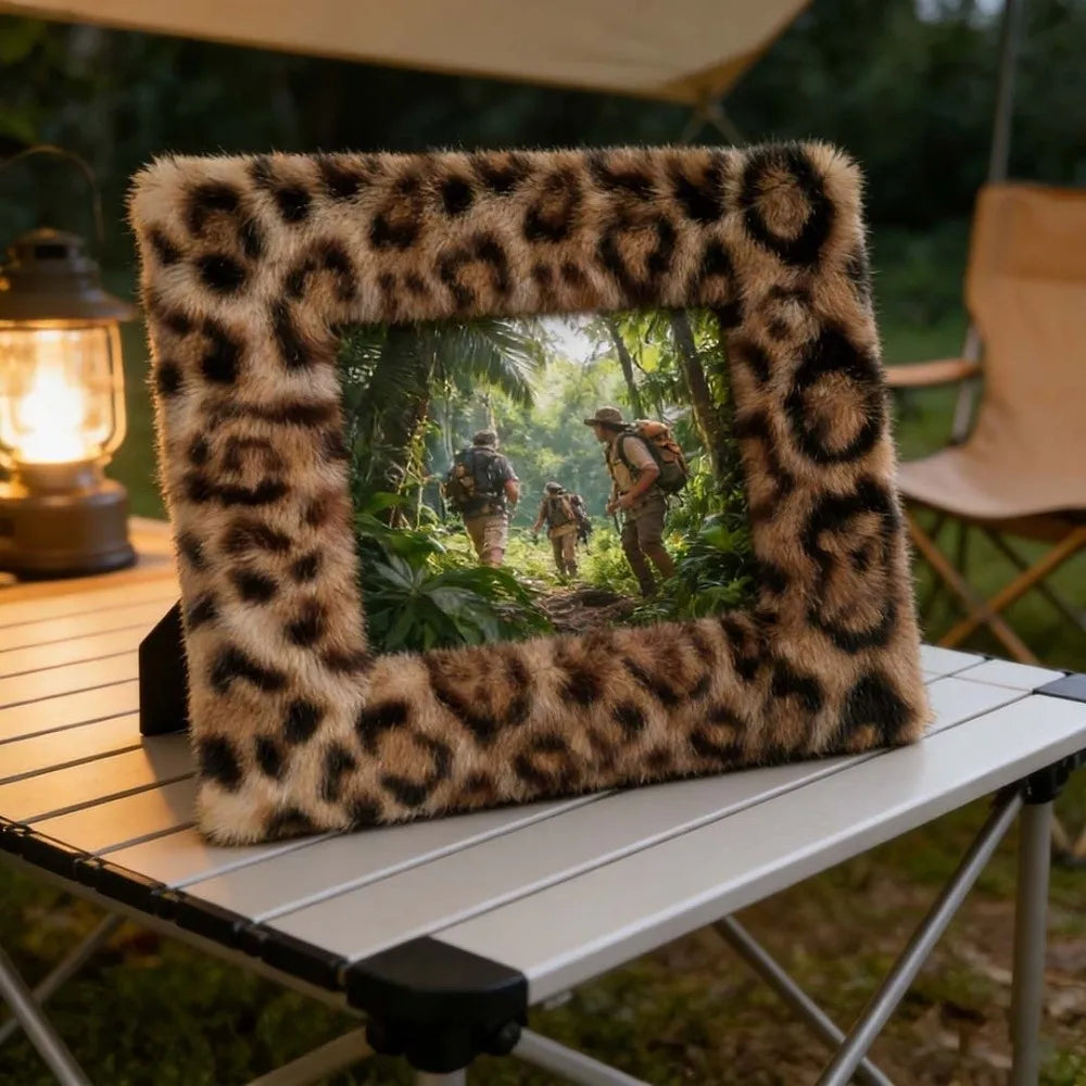Marco de Fotos de Peluche – "Recuerdos Esponjosos de Hi'ilawe" 🖼️🧸🐆  6/7/8 Inch