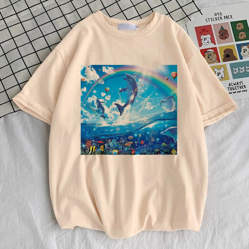 Camiseta Oversize Frutiger Aero Aqua – "nostalgia en Hi'ilawe" 🐠🏞️🫧