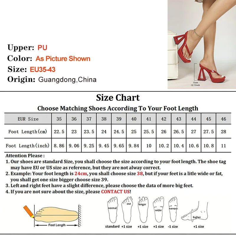 Hollow Block Heel Women Flip Flops 13cm Super High Heel Platform Slippers Patent Leather Slip On Sandals Party Dress Lady Shoes