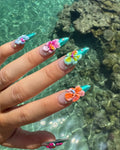 Ocean Flowers Nails 🌊🌸